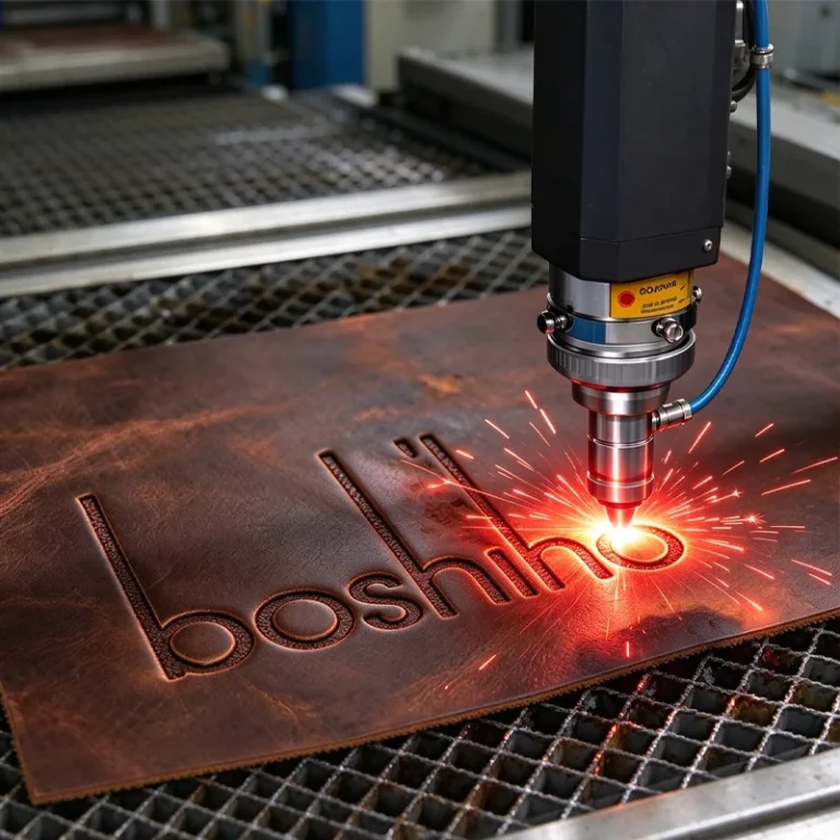 Laser engraving process illustration