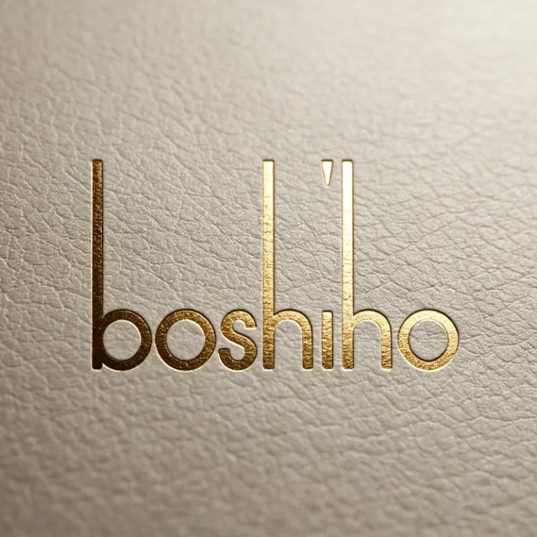 BOSHIHO gold foil logo effect