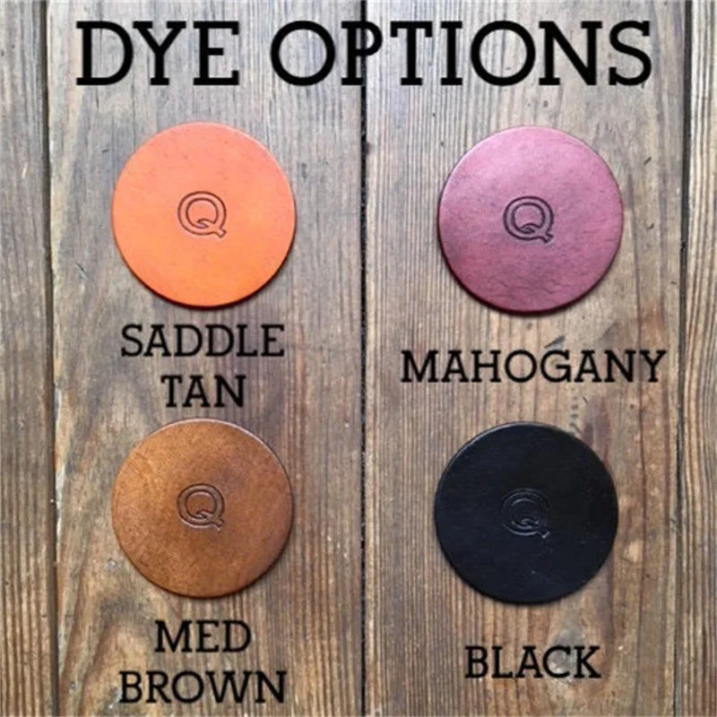 Leather pet tag dye color references
