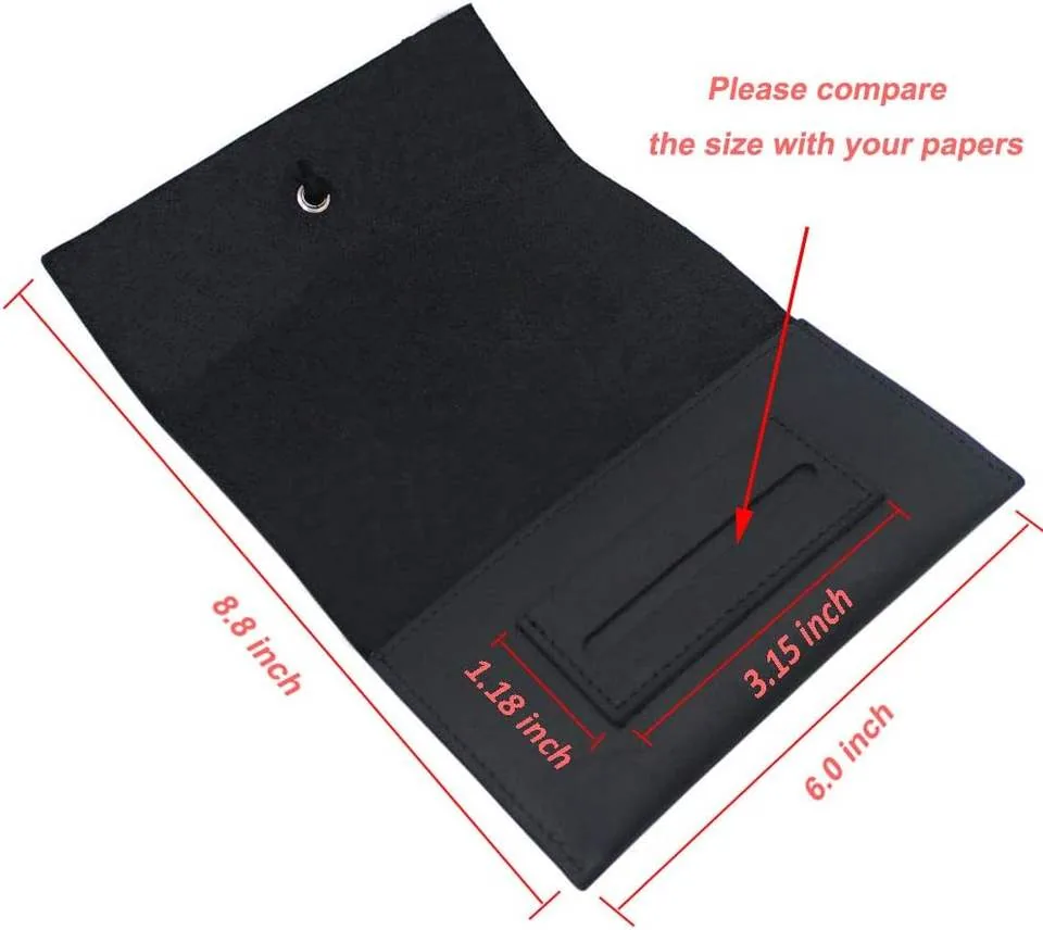 Supplier size illustration for the empty leather organizer